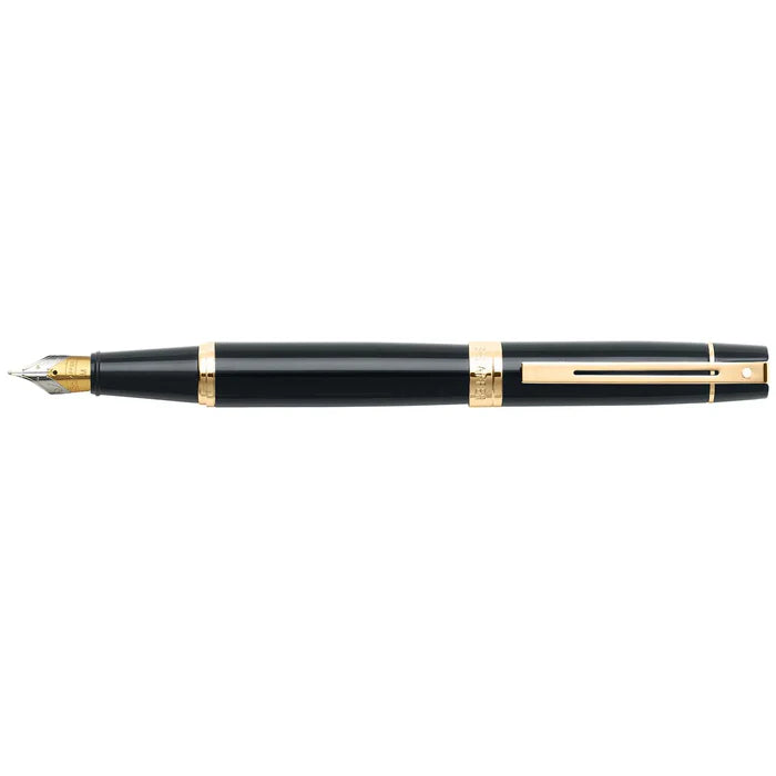 Sheaffer® 300 Glossy Black Fountain Pen with Gold Trim