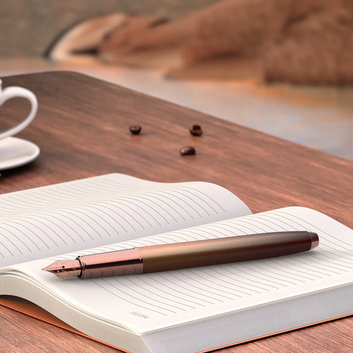 Sheaffer® 100 Coffee Edition Matt Brown Fountain Pen with Regal Brown PVD Trim