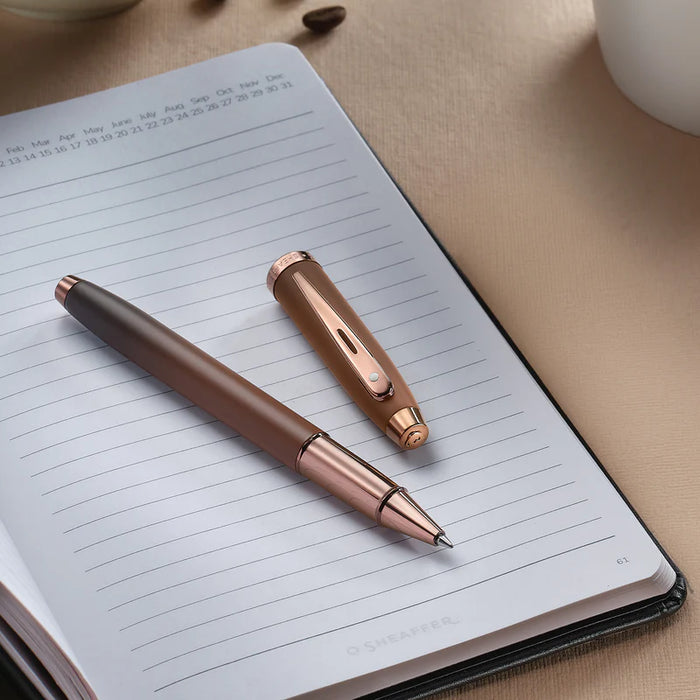 Sheaffer® 100 Coffee Edition Matt Brown Rollerball Pen with Regal Brown PVD Trim
