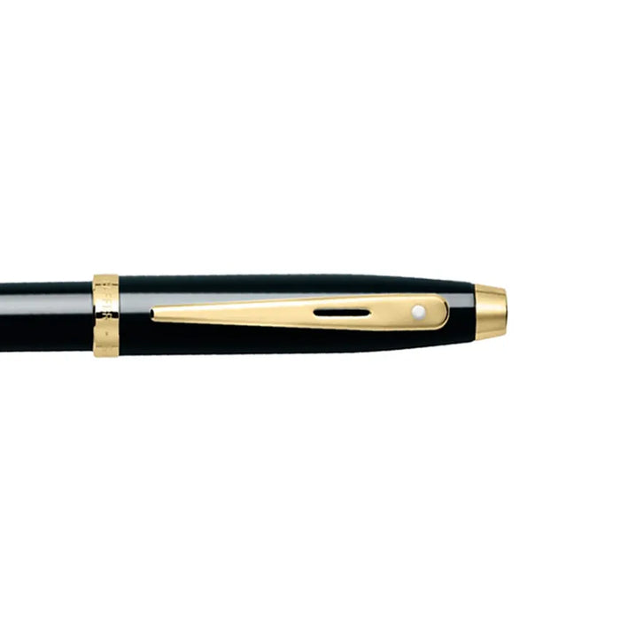 Sheaffer® 100 Glossy Black Lacquer Rollerball Pen with Gold-Tone Trim
