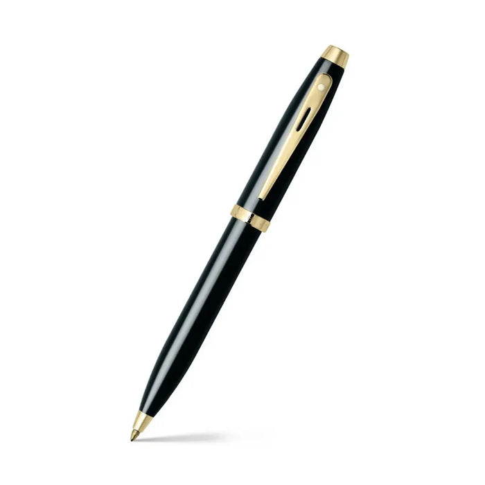 Sheaffer® 100 Glossy Black Ballpoint Pen With Gold Trim