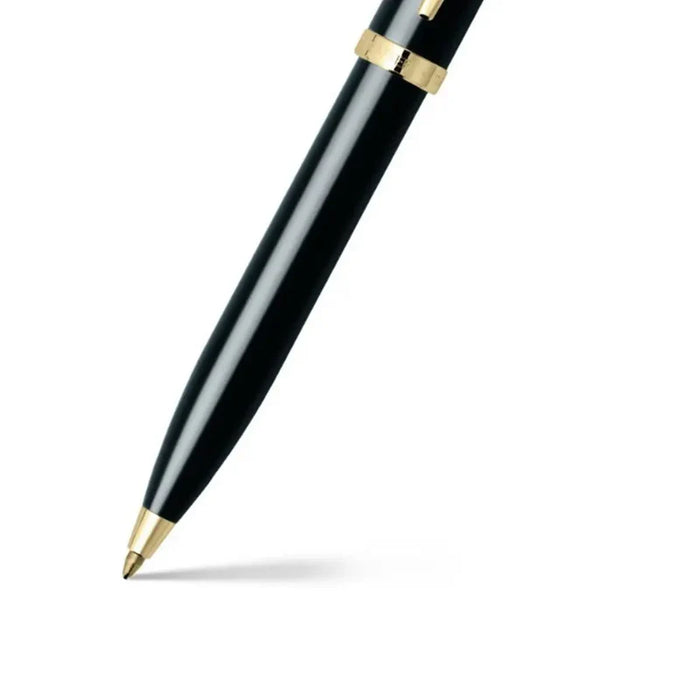 Sheaffer® 100 Glossy Black Ballpoint Pen With Gold Trim