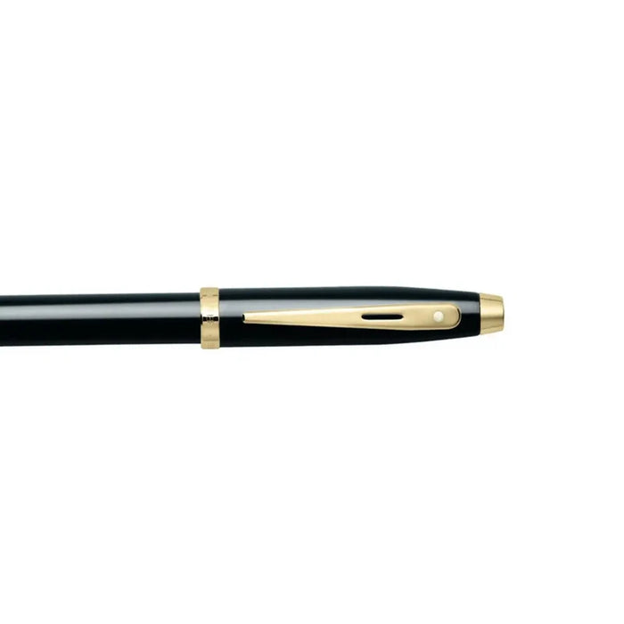 Sheaffer® 100 Glossy Black Ballpoint Pen With Gold Trim