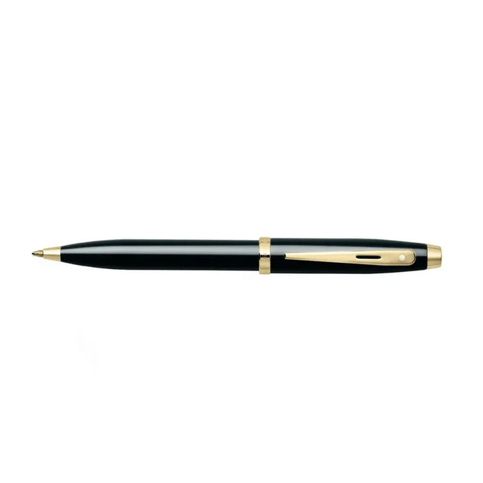 Sheaffer® 100 Glossy Black Ballpoint Pen With Gold Trim