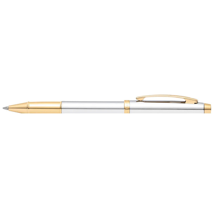 Sheaffer® 100 Chrome Rollerball Pen with Gold Trim