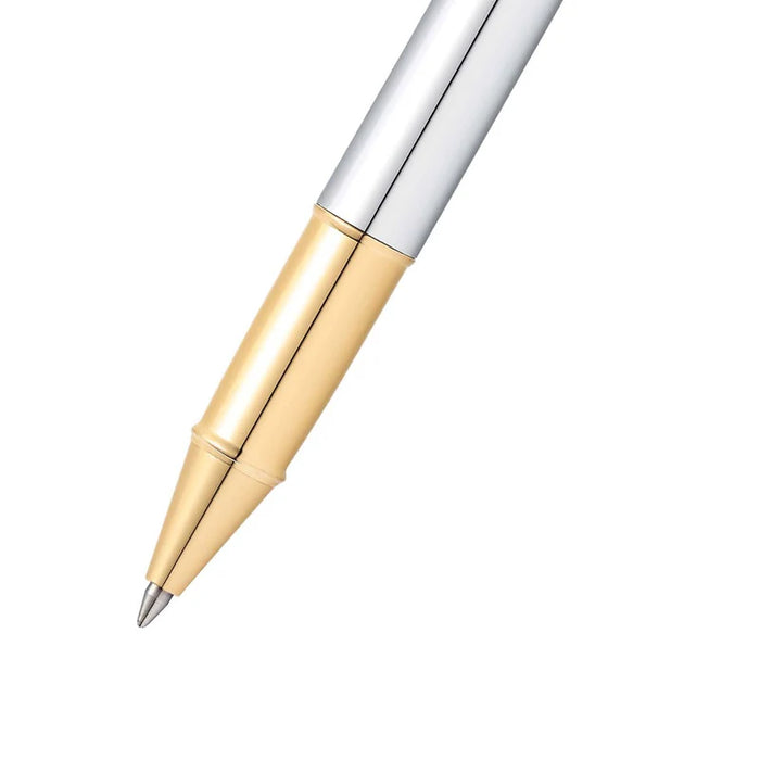 Sheaffer® 100 Chrome Rollerball Pen with Gold Trim