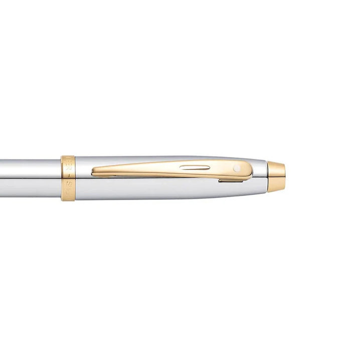 Sheaffer® 100 Chrome Ballpoint Pen with Gold Trim