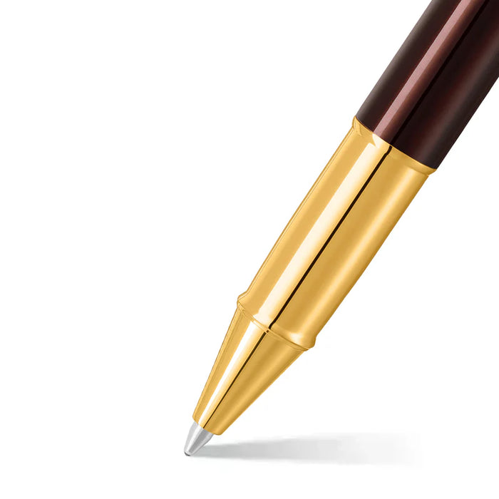 Sheaffer® 100 Glossy Coffee Brown Rollerball Pen with PVD Gold-Tone Trim