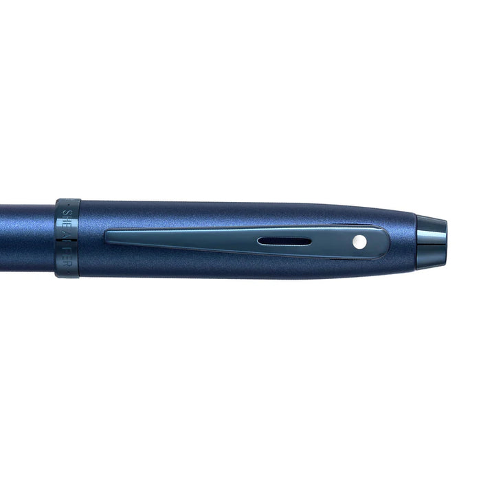 Sheaffer® 100 Satin Blue Fountain Pen with PVD Blue Trim