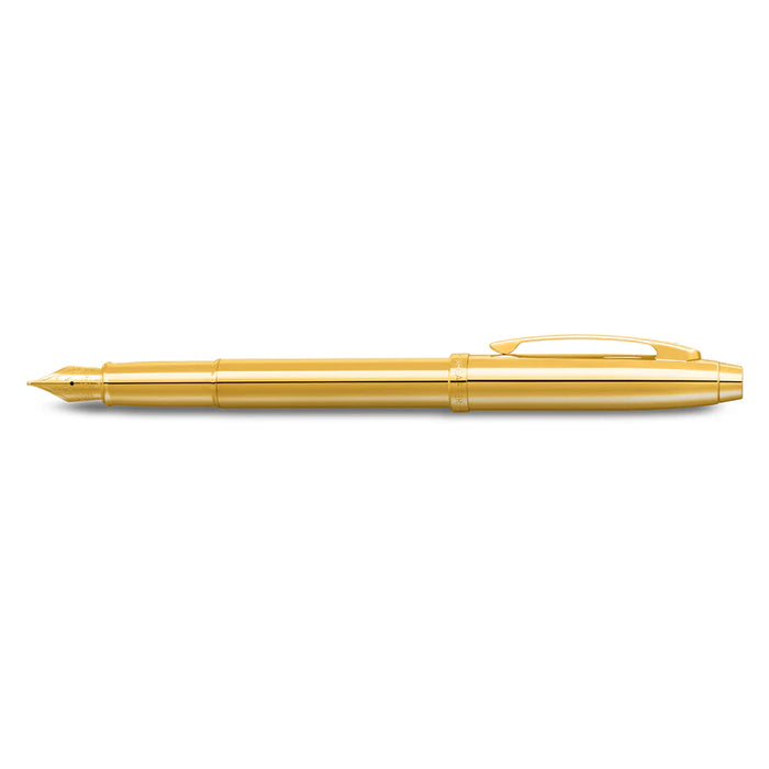 Sheaffer® 100 Glossy PVD Gold Fountain Pen with PVD Gold Trim