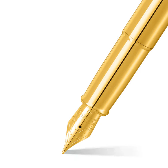 Sheaffer® 100 Glossy PVD Gold Fountain Pen with PVD Gold Trim