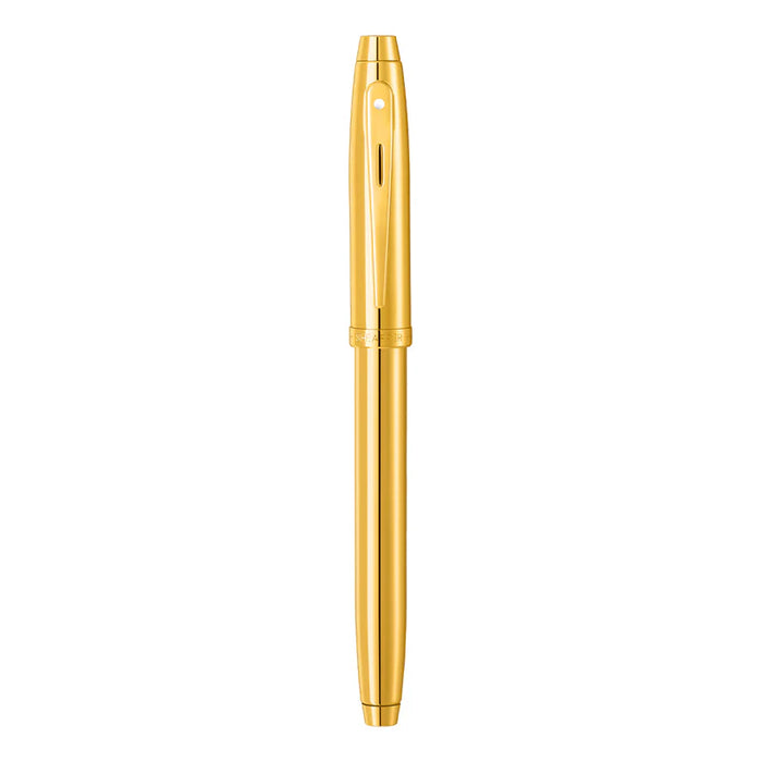 Sheaffer® 100 Glossy PVD Gold Fountain Pen with PVD Gold Trim