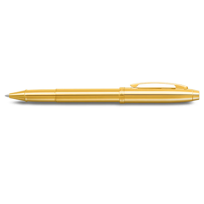 Sheaffer® 100 Glossy PVD Gold Rollerball Pen with PVD Gold Trim