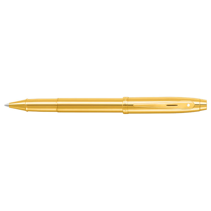 Sheaffer® 100 Glossy PVD Gold Rollerball Pen with PVD Gold Trim
