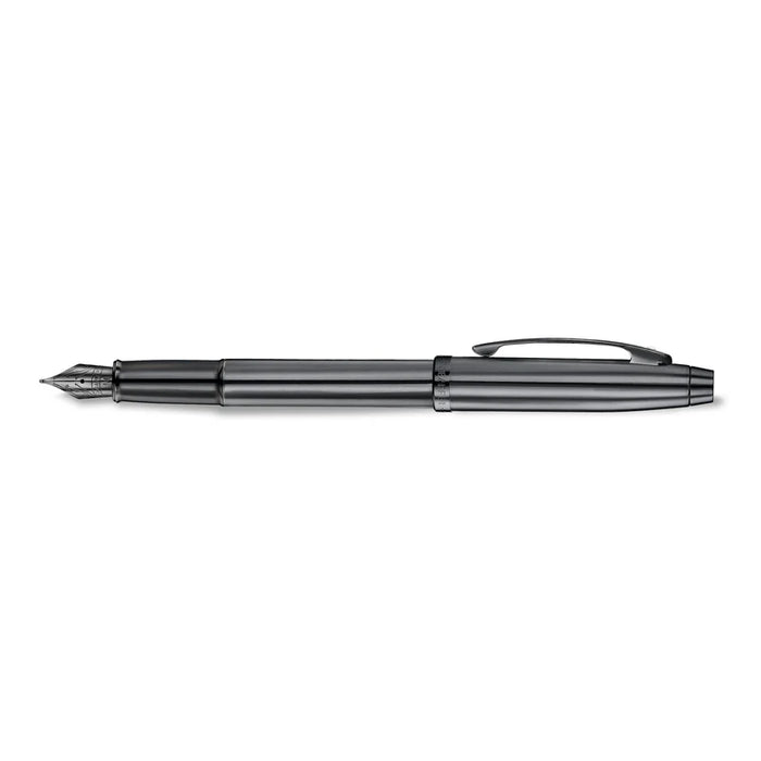 Sheaffer 100 Ionic Gunmetal Grey Fountain Pen with Shiny PVD Trim