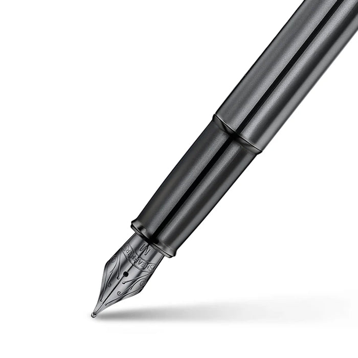 Sheaffer 100 Ionic Gunmetal Grey Fountain Pen with Shiny PVD Trim