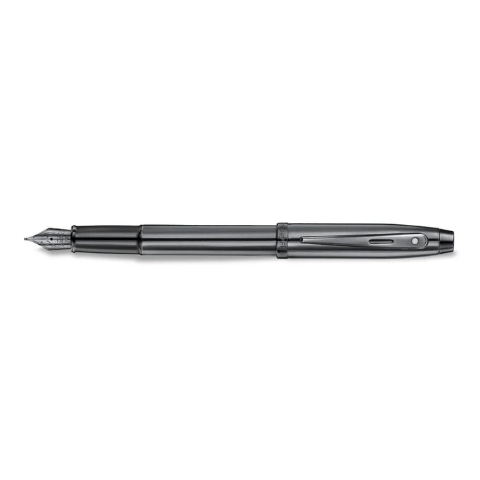 Sheaffer 100 Ionic Gunmetal Grey Fountain Pen with Shiny PVD Trim