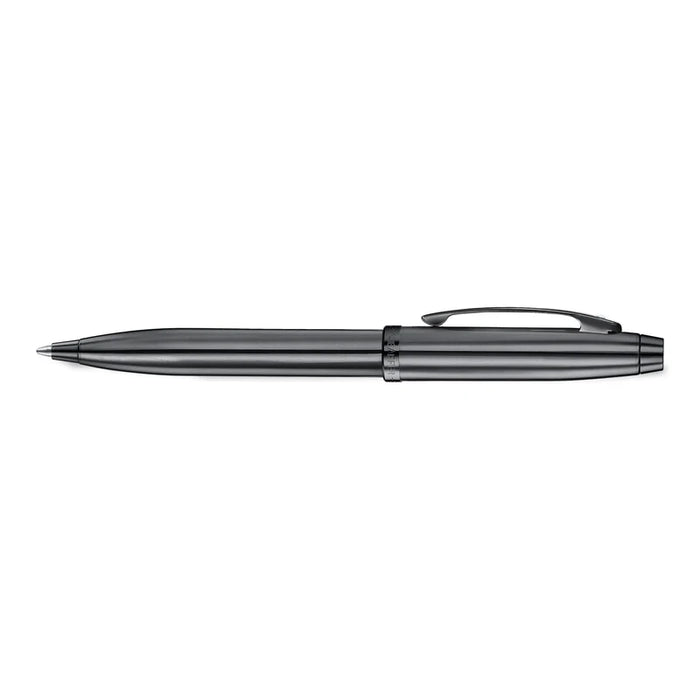 Sheaffer 100 Ionic Gunmetal Grey Ballpoint Pen with Shiny PVD Trim