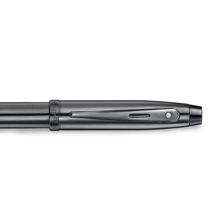 Sheaffer 100 Ionic Gunmetal Grey Ballpoint Pen with Shiny PVD Trim