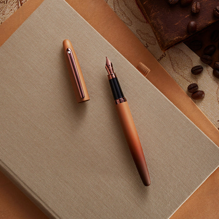 Sheaffer® VFM Coffee Edition Matt Brown Fountain Pen with Regal Brown PVD Trim