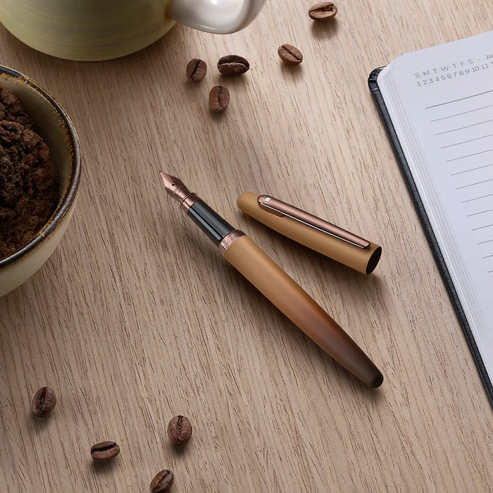 Sheaffer® VFM Coffee Edition Matt Brown Fountain Pen with Regal Brown PVD Trim