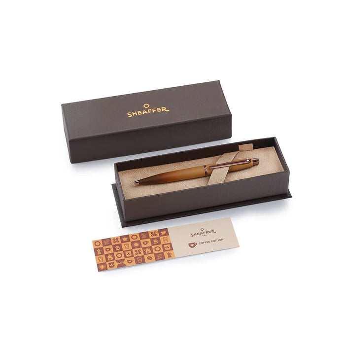 Sheaffer® VFM Coffee Edition Matt Brown Ballpoint Pen with Regal Brown PVD Trim