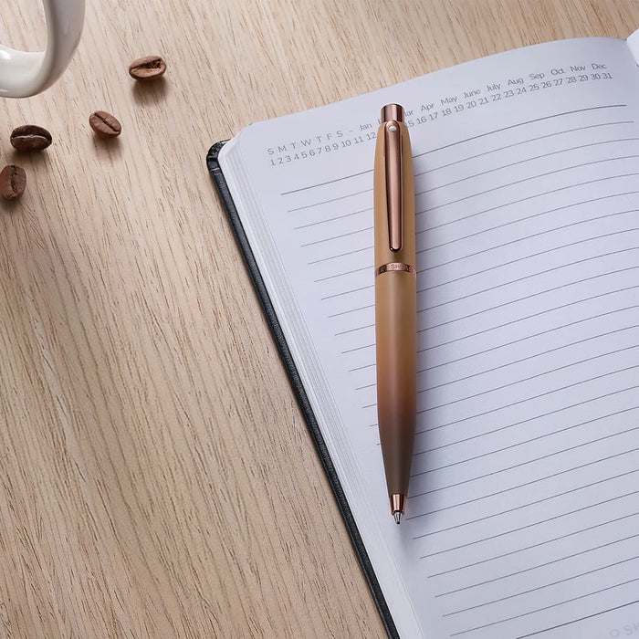 Sheaffer® VFM Coffee Edition Matt Brown Ballpoint Pen with Regal Brown PVD Trim