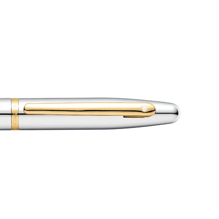 Sheaffer® VFM Polished Chrome Fountain Pen with Gold Trim