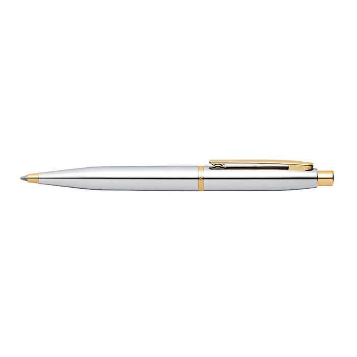 Sheaffer® VFM Polished Chrome Ballpoint Pen with Gold Trim