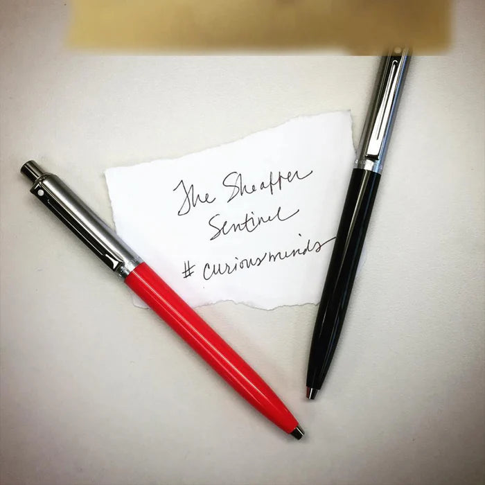 Sheaffer® Sentinel Black and Chrome Ballpoint Pen with Chrome Trim