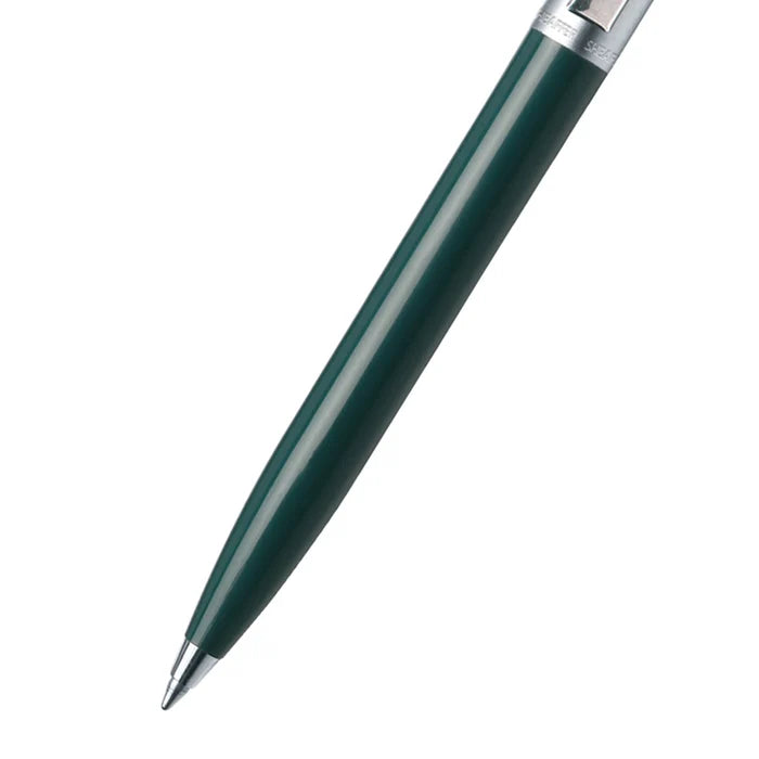 Sheaffer® Sentinel Dark Green and Chrome Ballpoint Pen with Chrome Trim
