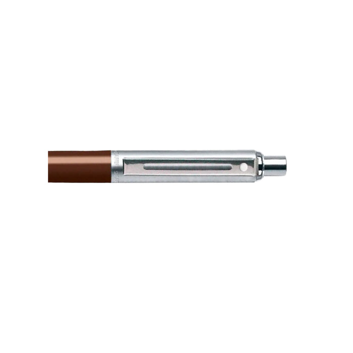 Sheaffer® Sentinel Brown and Chrome Ballpoint Pen with Chrome Trim