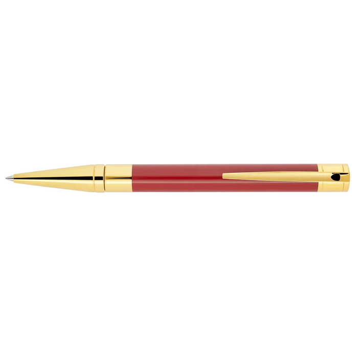 S.T. Dupont D-Initial Dragon Ballpoint Pen-Burgundy and Gold