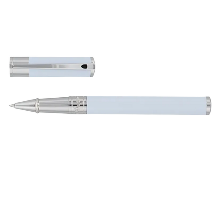 S.T. Dupont D-Initial Rollerball Pen-Pastel Blue and Chrome
