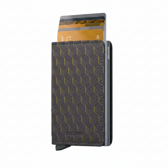 Secrid Slim Wallet Optical Grey-Yellow