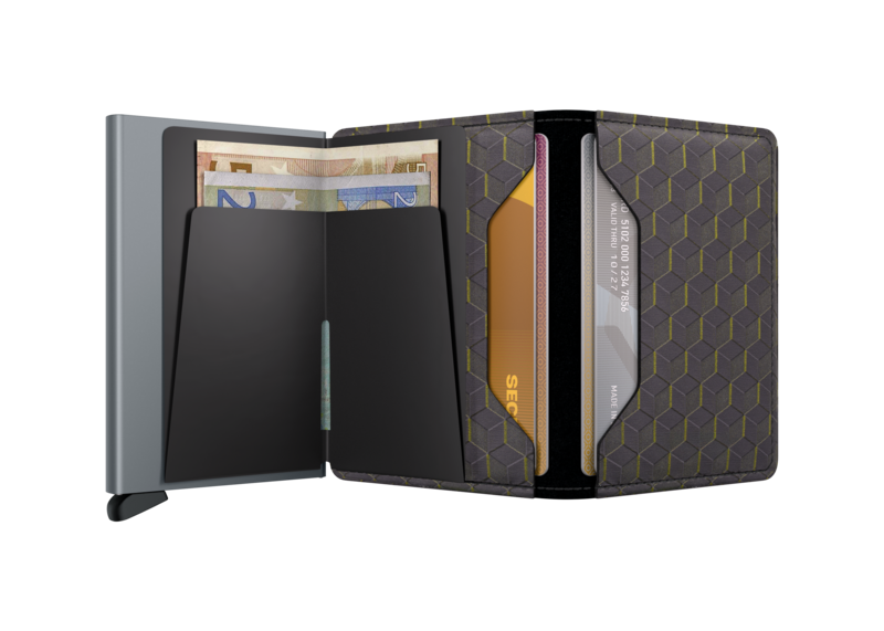 Secrid Slim Wallet Optical Grey-Yellow