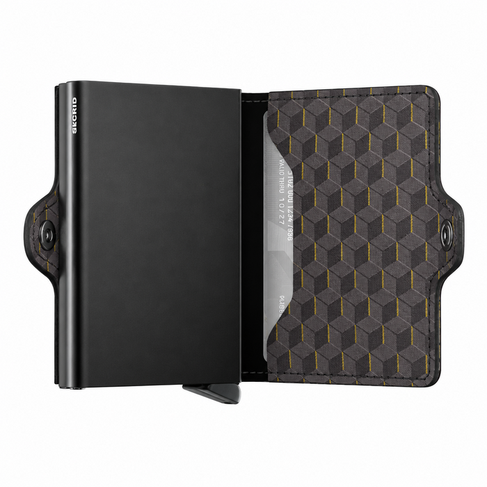 Secrid Twin Wallet Optical Grey-Yellow