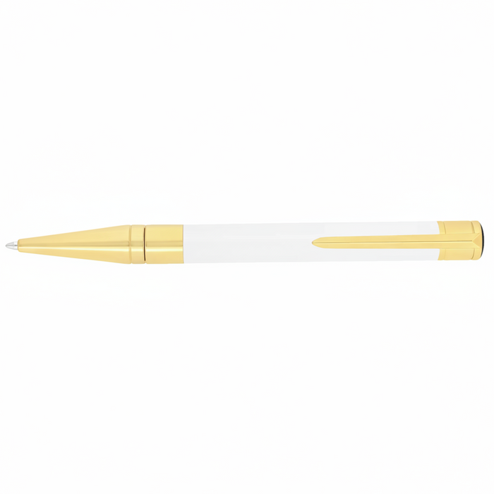 S. T. Dupont D-Initial Ballpoint Pen-White/Gold