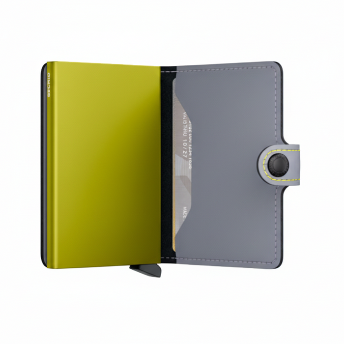 Secrid Mini Wallet Matte Grey-Lime
