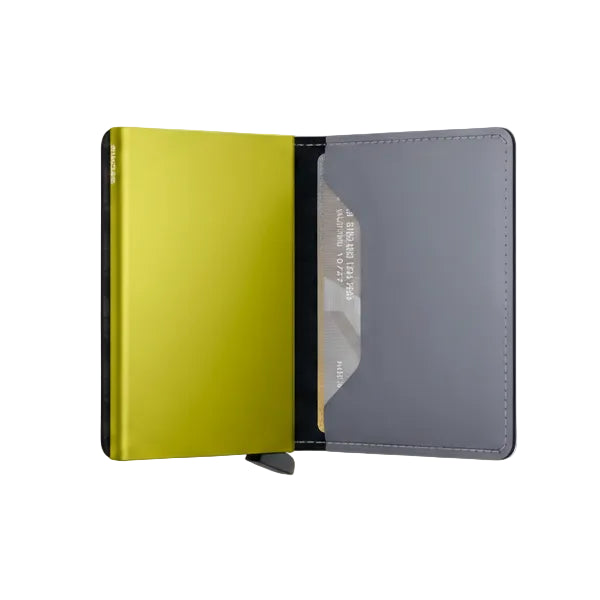 Secrid Slim Wallet Matte Grey-Lime