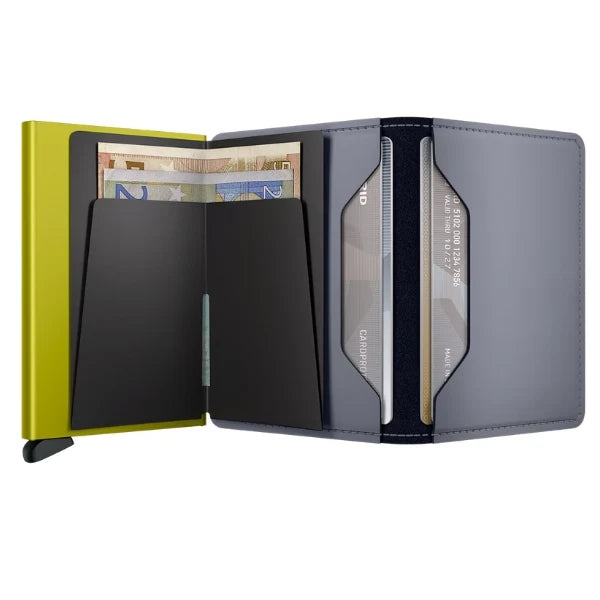 Secrid Slim Wallet Matte Grey-Lime