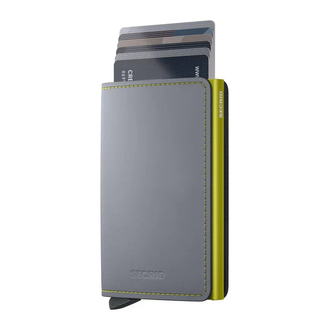 Secrid Slim Wallet Matte Grey-Lime