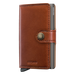 Brown Secrid leather wallet with metallic card protector