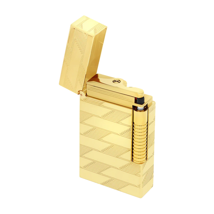 S.T. Dupont Le Grand 1872 Guilloche Monogram Lighter-Gold