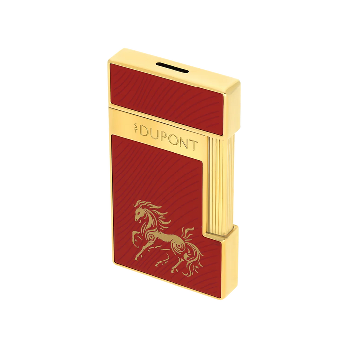 S. T. Dupont Slimmy Year of the Horse Lighter-Burgundy Red