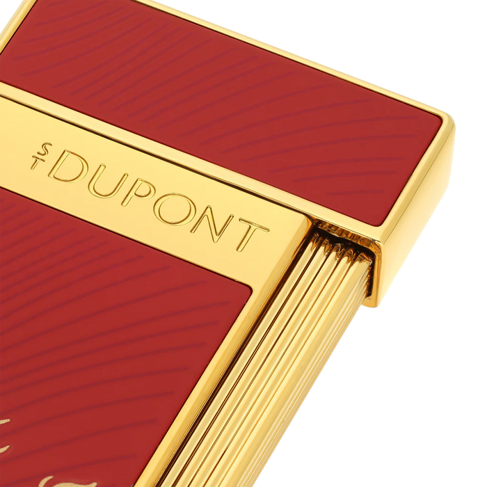 S. T. Dupont Slimmy Year of the Horse Lighter-Burgundy Red