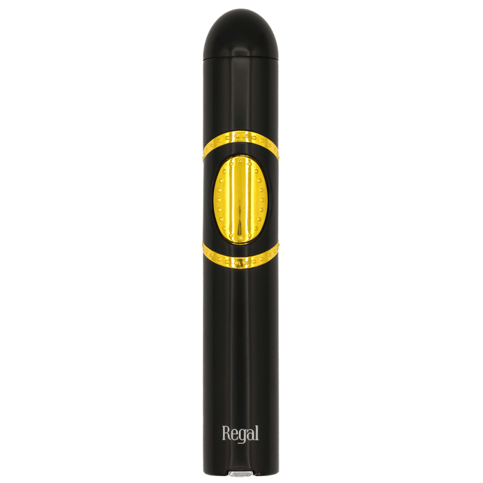 Regal Quad Cigar Lighter-Black/Gold