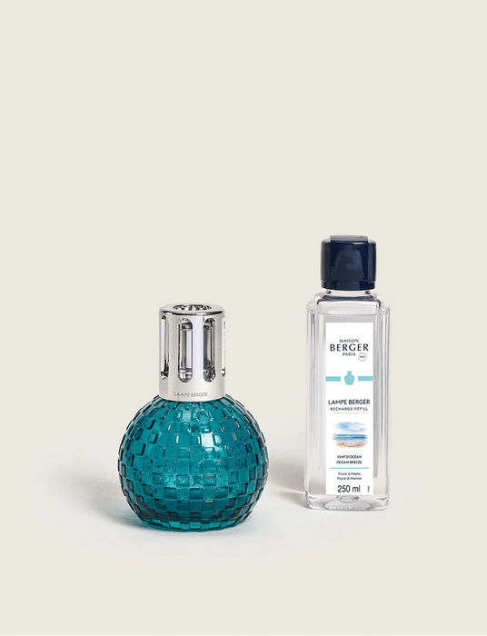 Maison Berger Disco Green Teal Set with 250ml (8.5oz) Ocean Breeze Fragrance