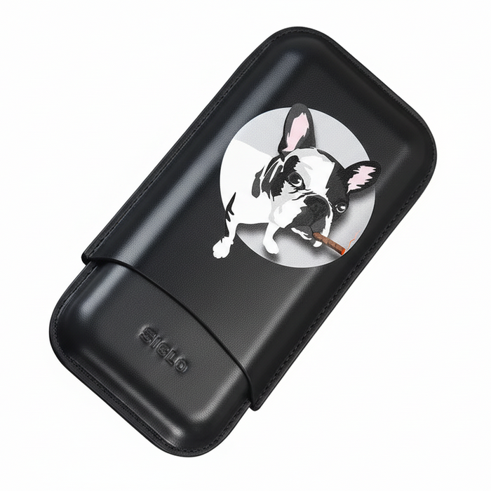 SIGLO 3-Cigar Adjustable Dog Leather Case