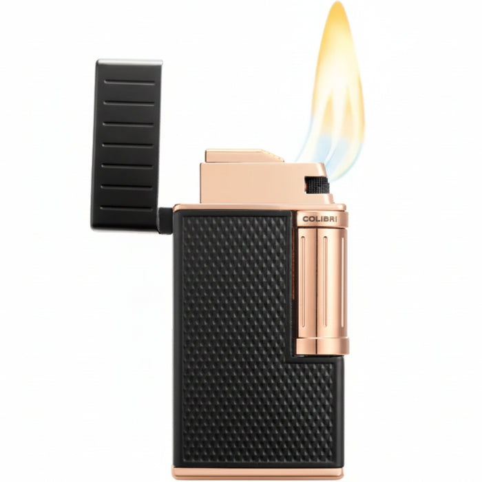 Colibri Julius Cigar Lighter-Black/Rose Gold